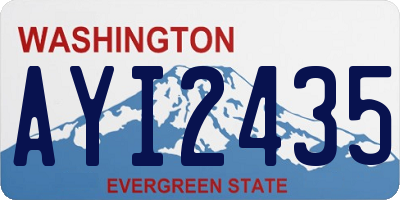 WA license plate AYI2435