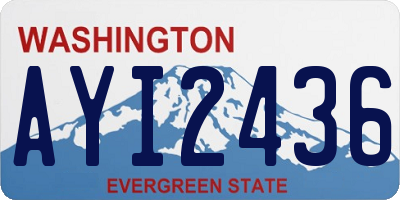 WA license plate AYI2436