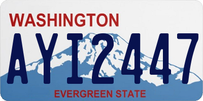 WA license plate AYI2447