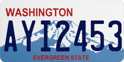 WA license plate AYI2453