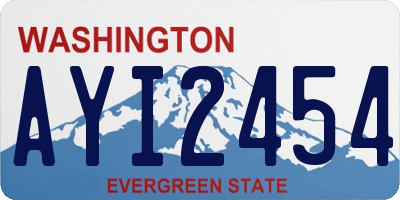 WA license plate AYI2454