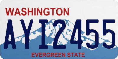 WA license plate AYI2455
