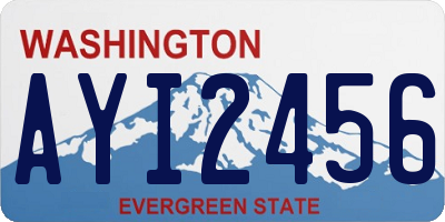 WA license plate AYI2456