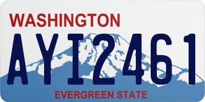 WA license plate AYI2461