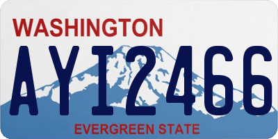 WA license plate AYI2466
