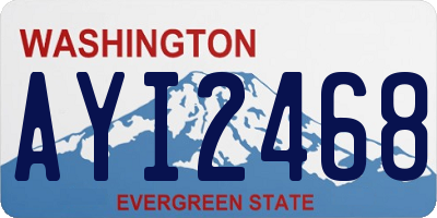 WA license plate AYI2468