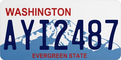 WA license plate AYI2487