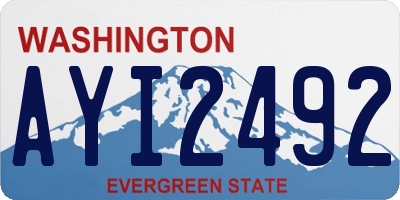 WA license plate AYI2492