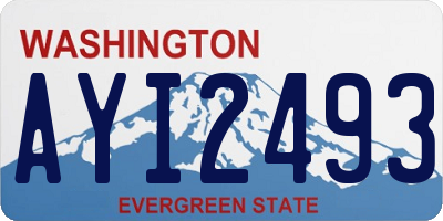 WA license plate AYI2493