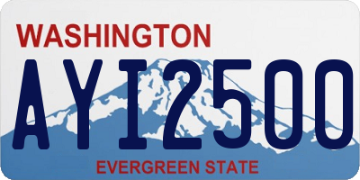 WA license plate AYI2500
