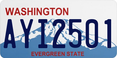 WA license plate AYI2501
