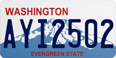 WA license plate AYI2502