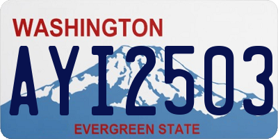WA license plate AYI2503