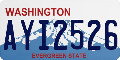 WA license plate AYI2526