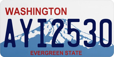 WA license plate AYI2530