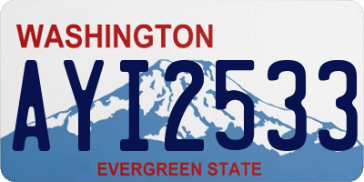 WA license plate AYI2533