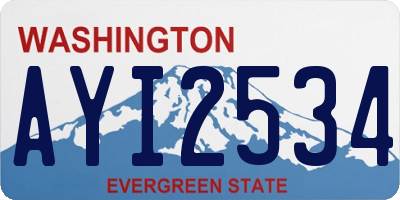 WA license plate AYI2534