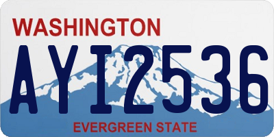 WA license plate AYI2536