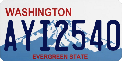 WA license plate AYI2540