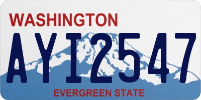 WA license plate AYI2547