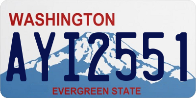 WA license plate AYI2551