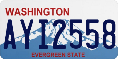 WA license plate AYI2558