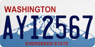 WA license plate AYI2567
