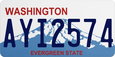 WA license plate AYI2574