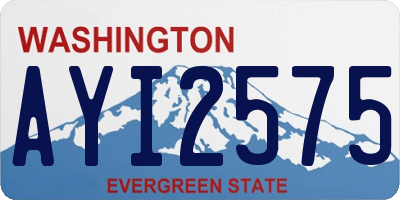 WA license plate AYI2575