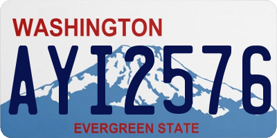 WA license plate AYI2576