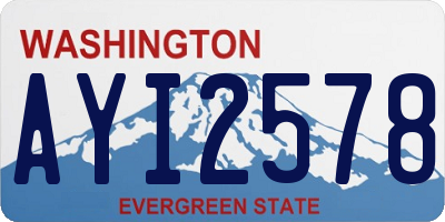 WA license plate AYI2578