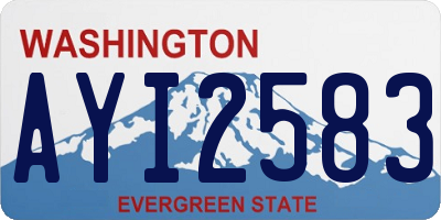 WA license plate AYI2583