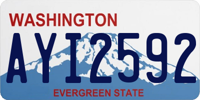 WA license plate AYI2592