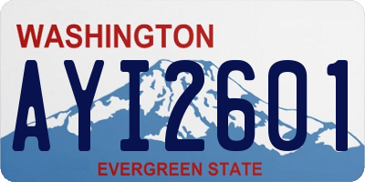 WA license plate AYI2601