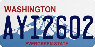 WA license plate AYI2602
