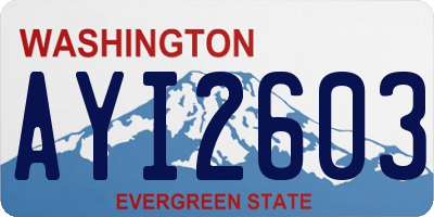 WA license plate AYI2603