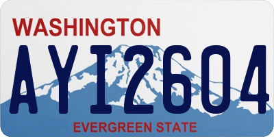WA license plate AYI2604