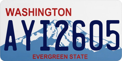 WA license plate AYI2605