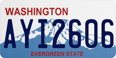 WA license plate AYI2606