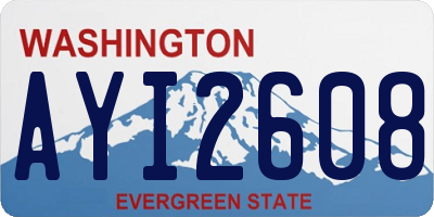 WA license plate AYI2608