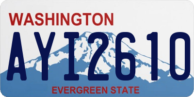 WA license plate AYI2610