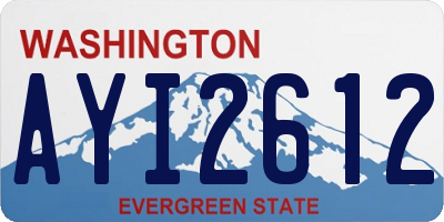 WA license plate AYI2612