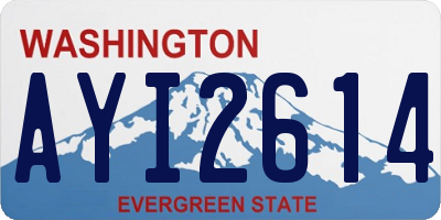 WA license plate AYI2614