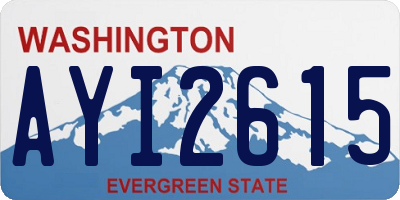 WA license plate AYI2615