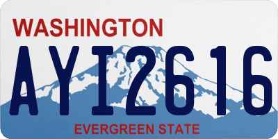 WA license plate AYI2616