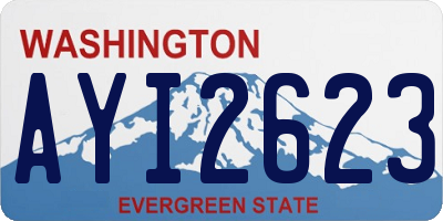 WA license plate AYI2623