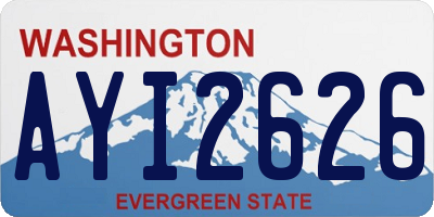 WA license plate AYI2626