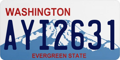 WA license plate AYI2631
