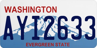 WA license plate AYI2633