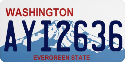 WA license plate AYI2636